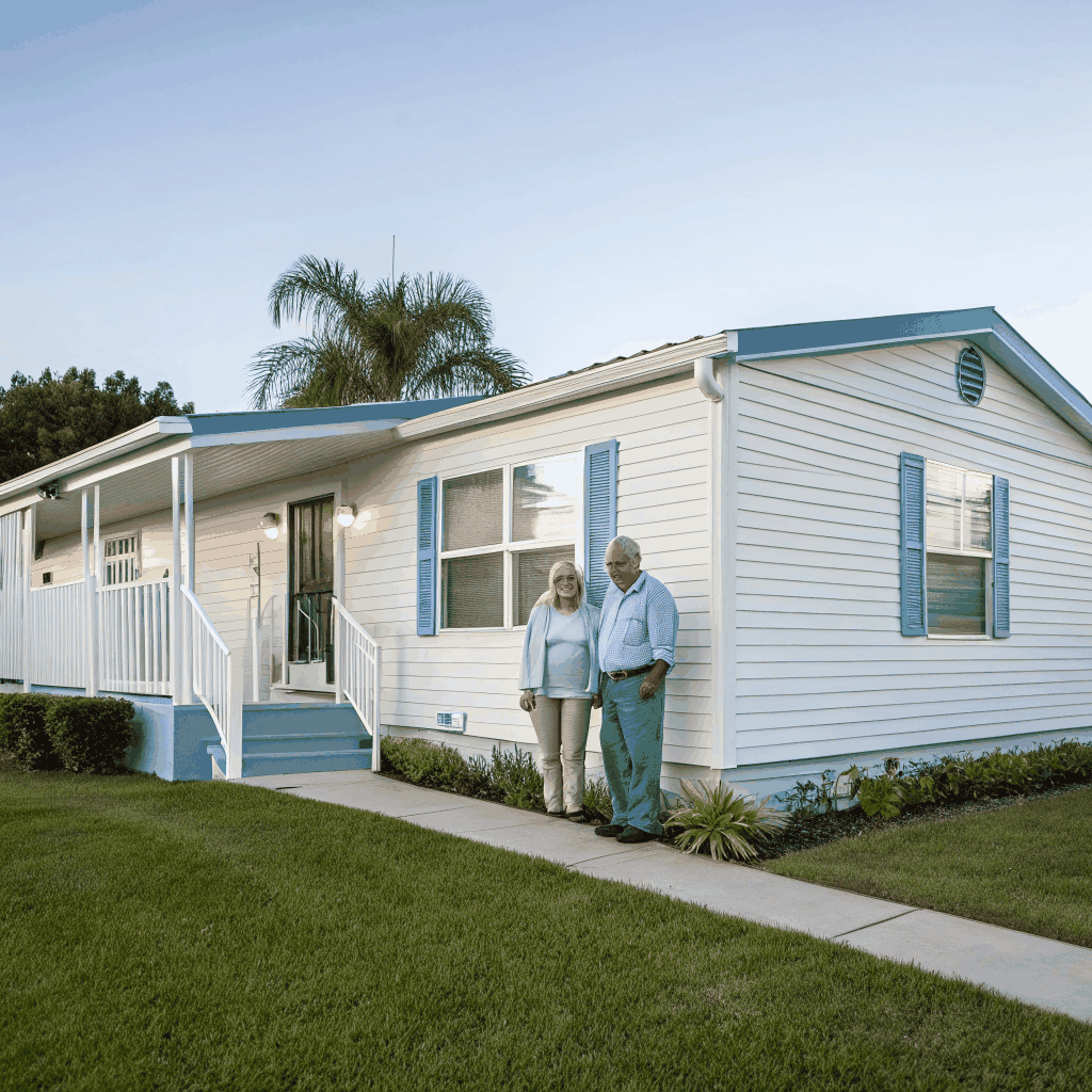 Durable vinyl skirting installation on mobile home in Summerville, SC providing underbelly and foundation protection