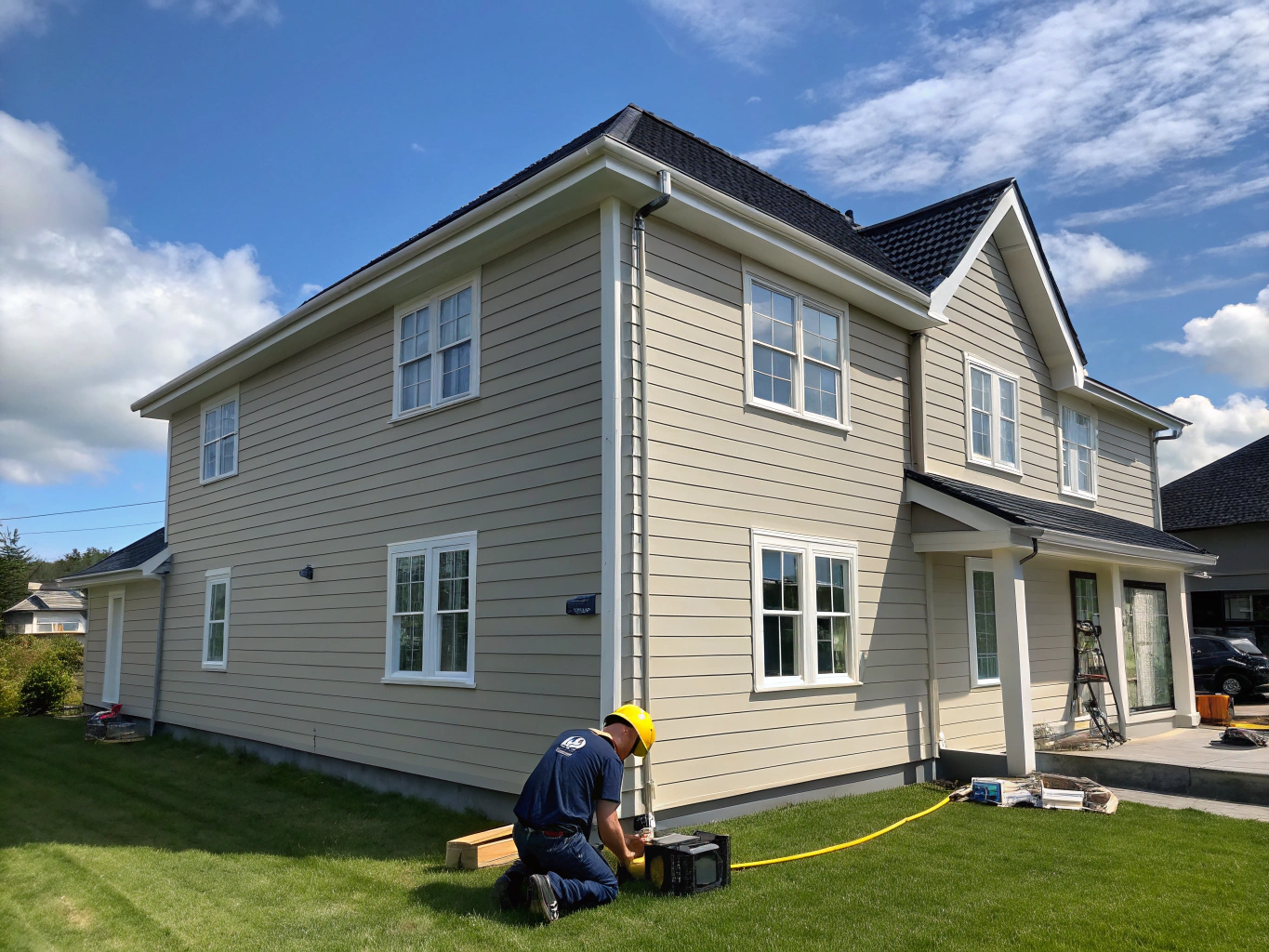 Professional vinyl protective skirting installation on a mobile home in Summerville, SC for underbelly protection, moisture control, and curb appeal